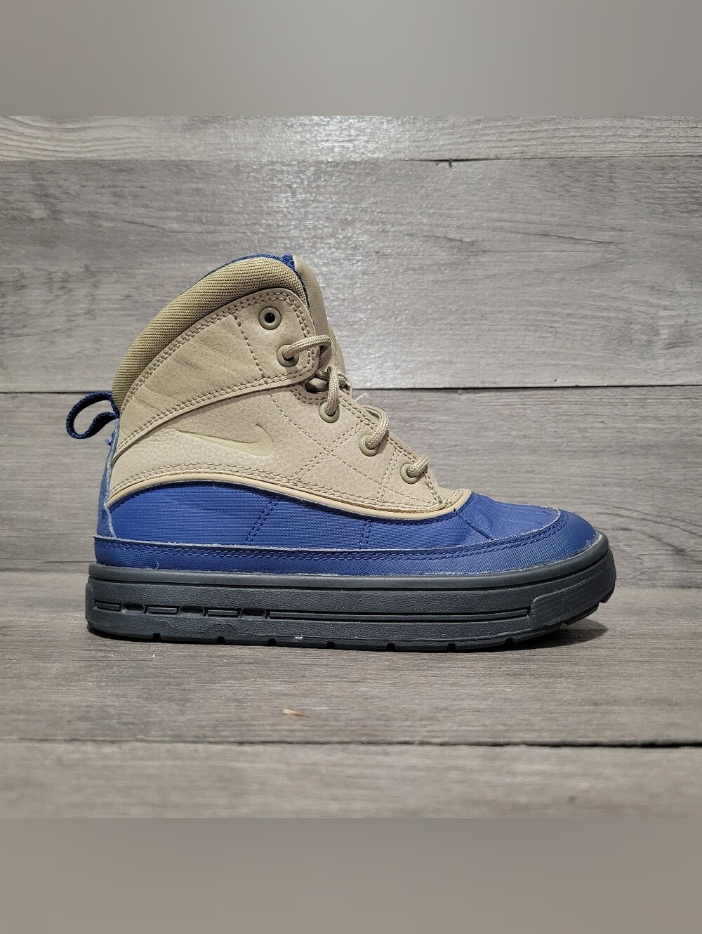Nike ACG Woodside Blue Beige Boots Youth Sz 1y 524873-403